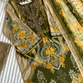 Readymade Pakistani suit with cotton top and chiffon dupatta - BLW-137