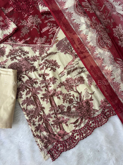 Embroidered Pakistani Suit with Chiffon/Cotton Dupatta – BLW-16