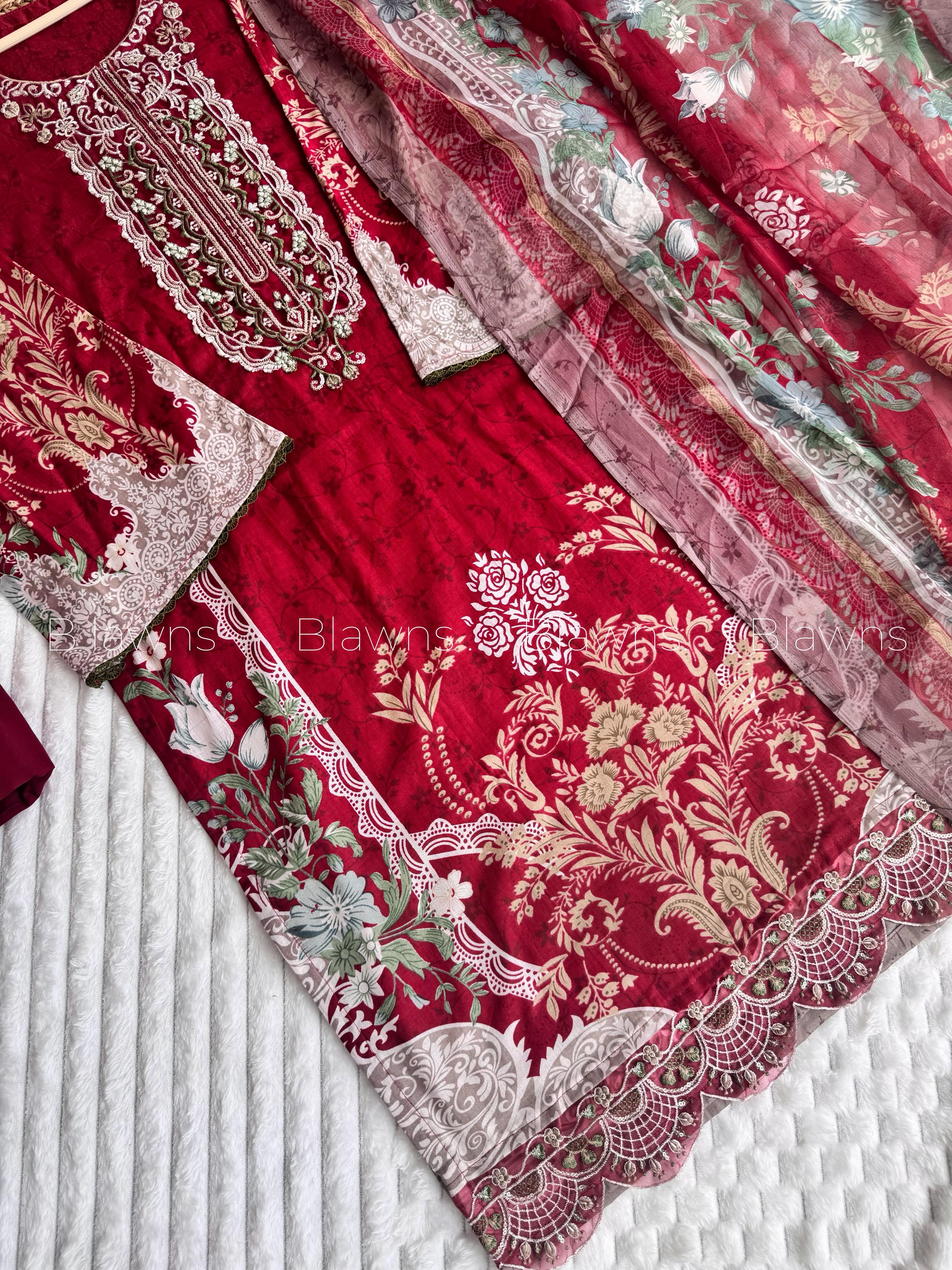 Pakistani suit BLW-1014, fabric close-up