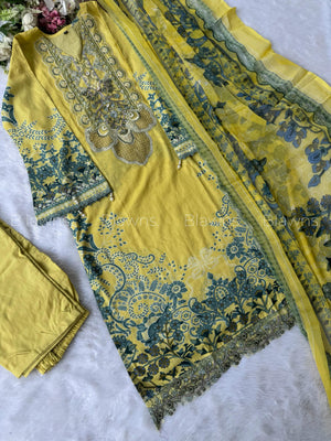 Pakistani suit BLW-49, fabric close-up