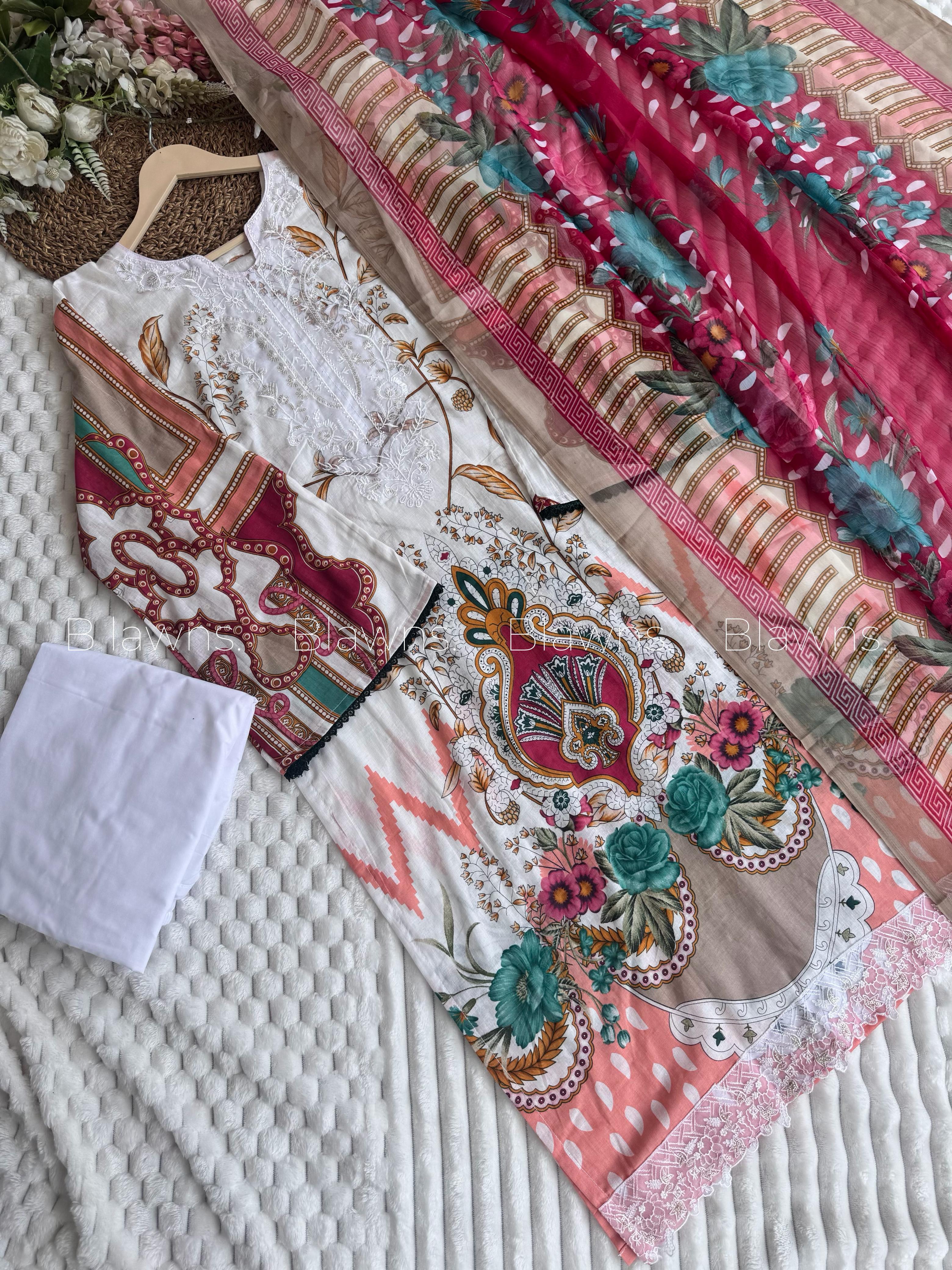 Pakistani suit BLW-1003, fabric close-up