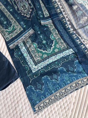 Pakistani readymade suit BLW-139, cotton bottom detail