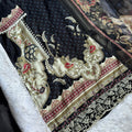 Readymade Pakistani suit with cotton top and chiffon dupatta - BLW-17
